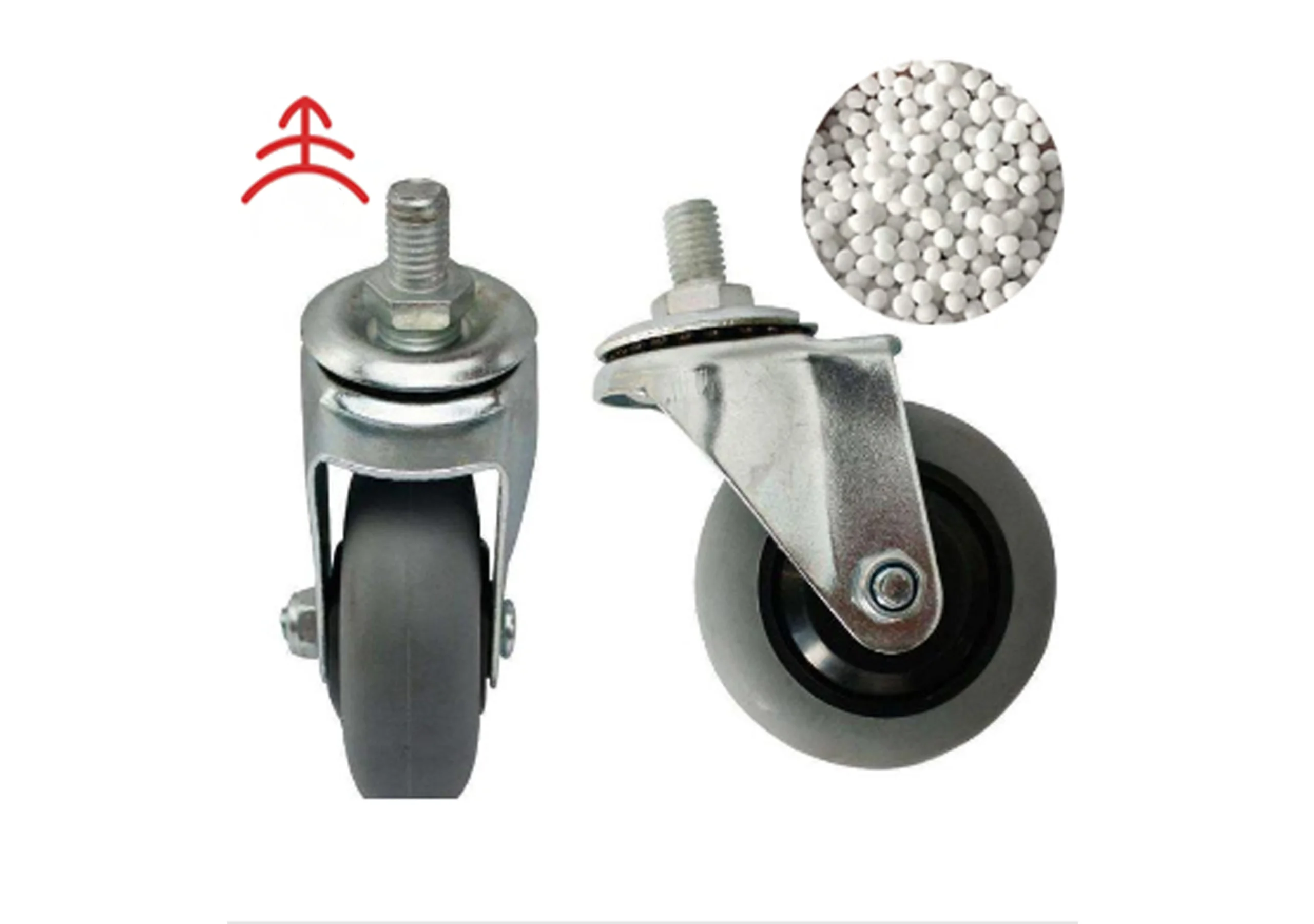 Overmolding TPE TPR TPU materials for Casters and Wheels